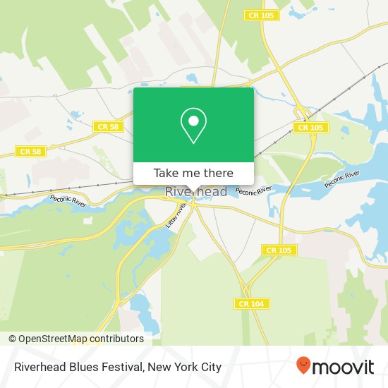 Mapa de Riverhead Blues Festival