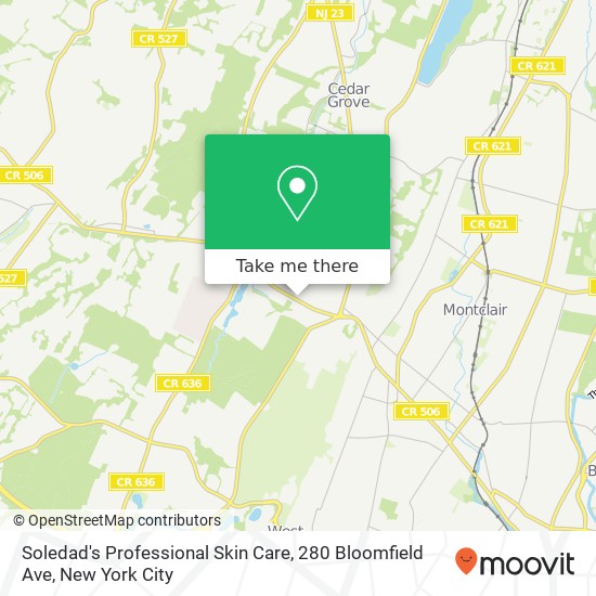 Soledad's Professional Skin Care, 280 Bloomfield Ave map