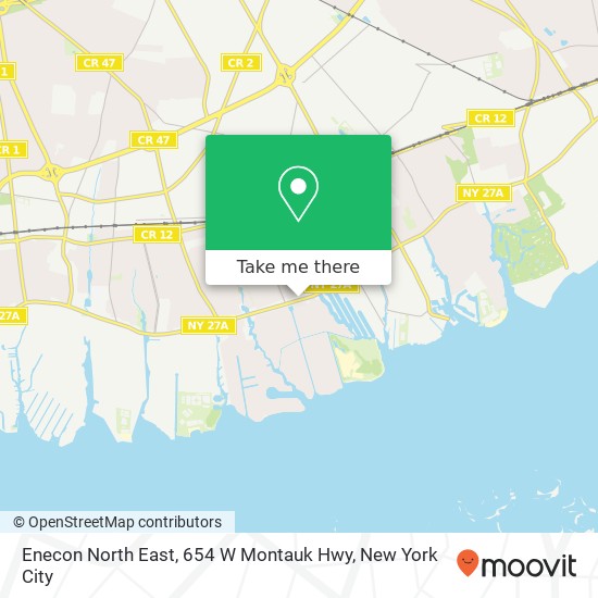 Mapa de Enecon North East, 654 W Montauk Hwy