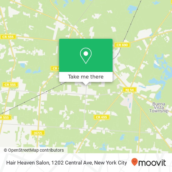 Hair Heaven Salon, 1202 Central Ave map