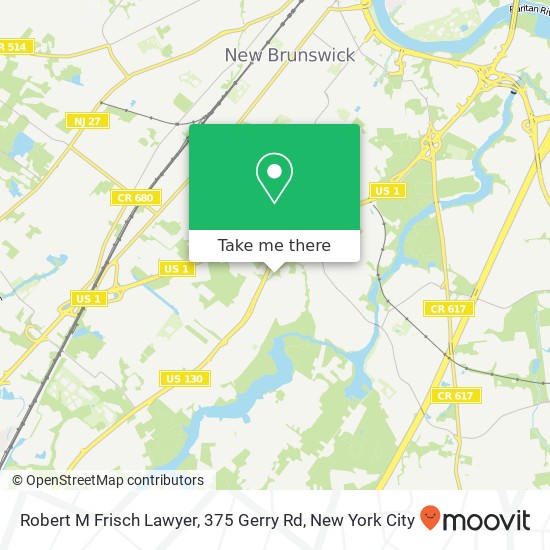 Mapa de Robert M Frisch Lawyer, 375 Gerry Rd