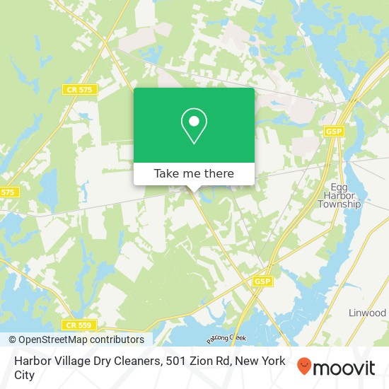 Mapa de Harbor Village Dry Cleaners, 501 Zion Rd