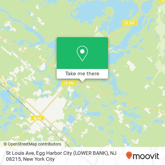 Mapa de St Louis Ave, Egg Harbor City (LOWER BANK), NJ 08215