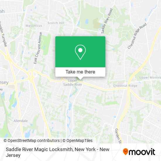 Saddle River Magic Locksmith map