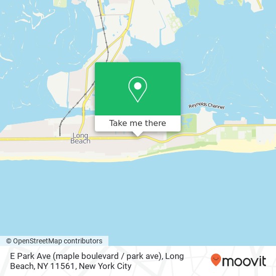 Mapa de E Park Ave (maple boulevard / park ave), Long Beach, NY 11561