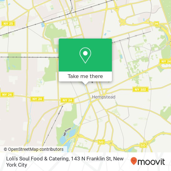 Mapa de Loli's Soul Food & Catering, 143 N Franklin St