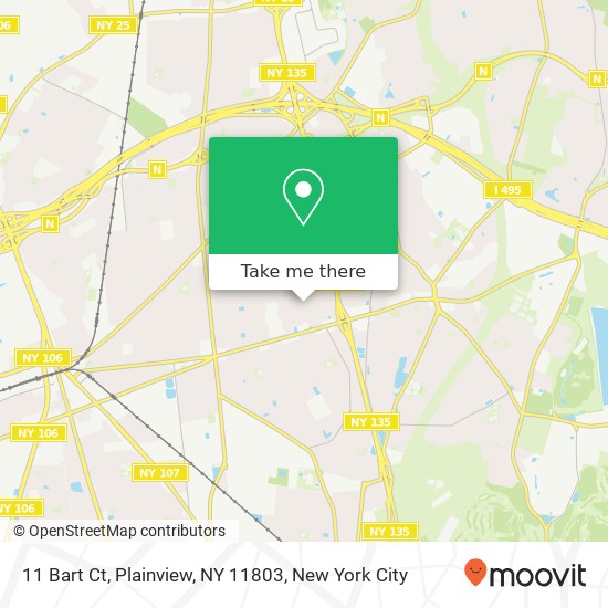 11 Bart Ct, Plainview, NY 11803 map