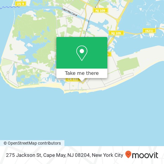 Mapa de 275 Jackson St, Cape May, NJ 08204
