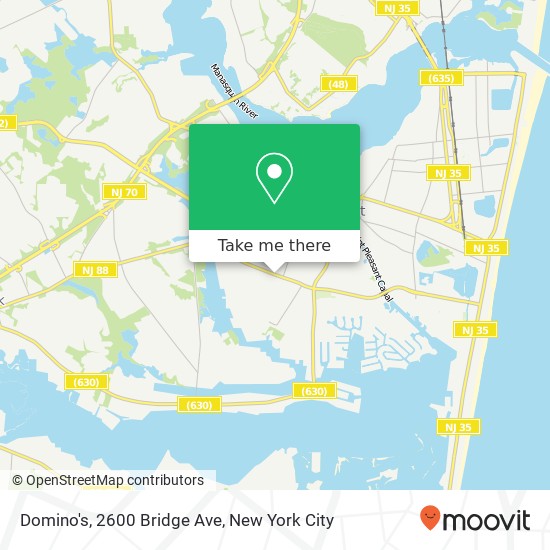 Mapa de Domino's, 2600 Bridge Ave