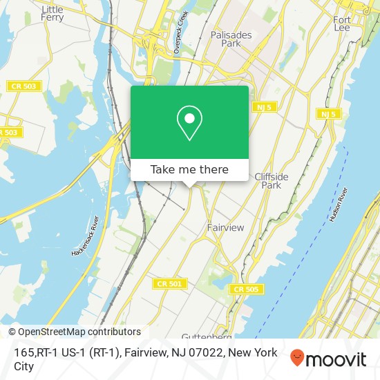 165,RT-1 US-1 (RT-1), Fairview, NJ 07022 map