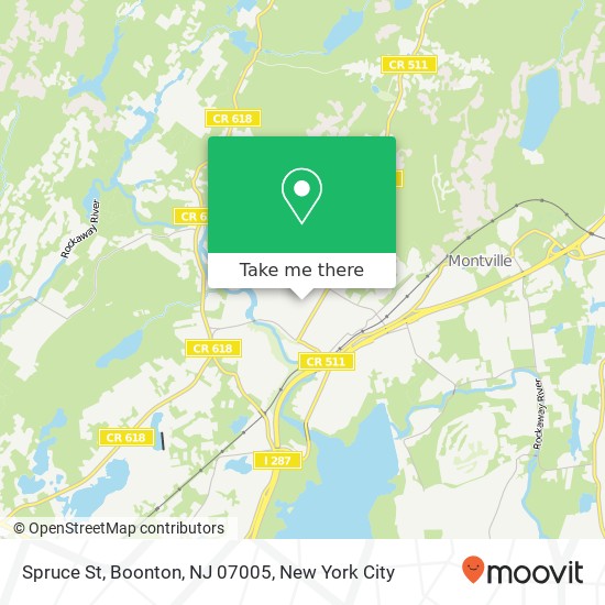 Mapa de Spruce St, Boonton, NJ 07005