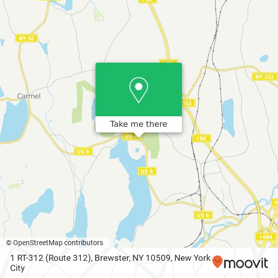 Mapa de 1 RT-312 (Route 312), Brewster, NY 10509