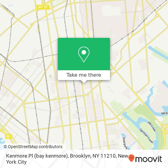 Mapa de Kenmore Pl (bay kenmore), Brooklyn, NY 11210