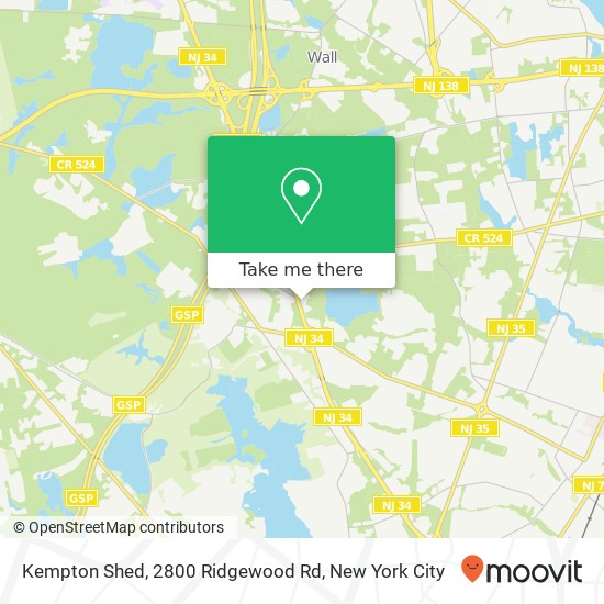 Kempton Shed, 2800 Ridgewood Rd map