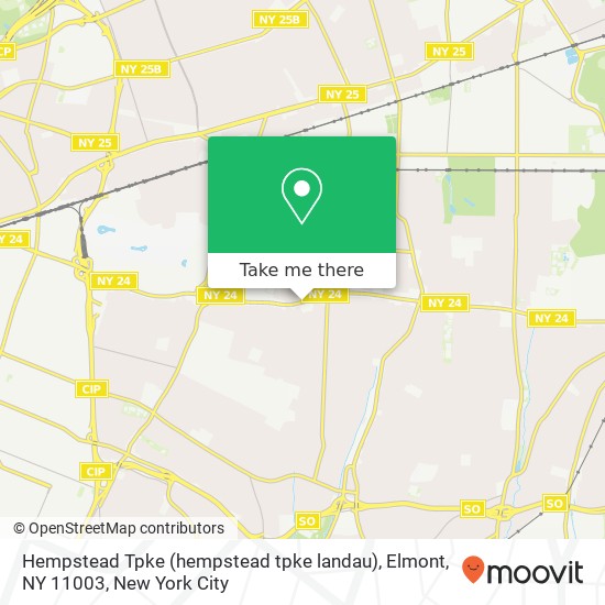 Mapa de Hempstead Tpke (hempstead tpke landau), Elmont, NY 11003
