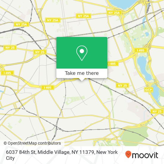 Mapa de 6037 84th St, Middle Village, NY 11379