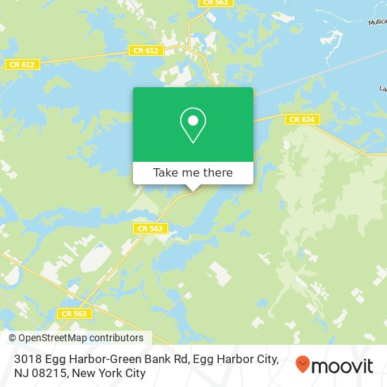 Mapa de 3018 Egg Harbor-Green Bank Rd, Egg Harbor City, NJ 08215