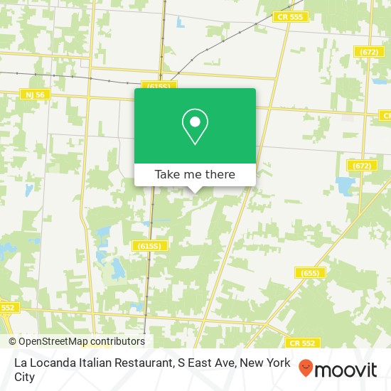 Mapa de La Locanda Italian Restaurant, S East Ave