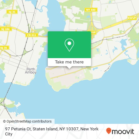 Mapa de 97 Petunia Ct, Staten Island, NY 10307