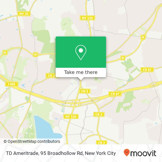 TD Ameritrade, 95 Broadhollow Rd map