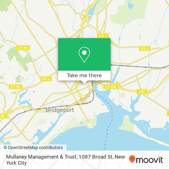 Mapa de Mullaney Management & Trust, 1087 Broad St