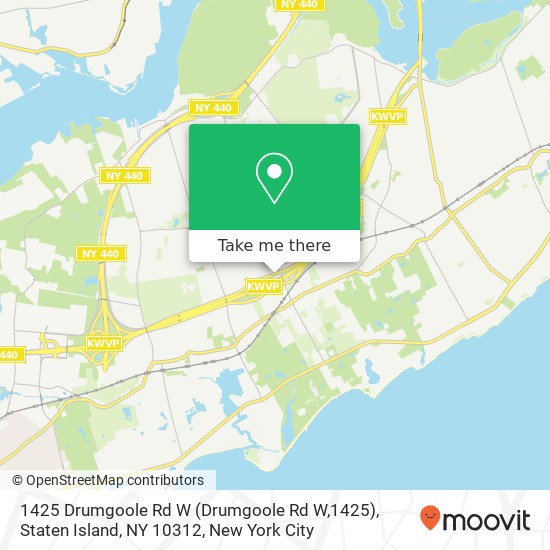 Mapa de 1425 Drumgoole Rd W (Drumgoole Rd W,1425), Staten Island, NY 10312