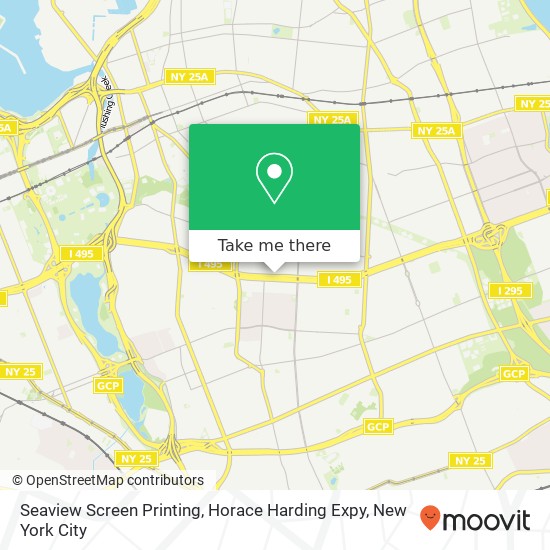 Seaview Screen Printing, Horace Harding Expy map