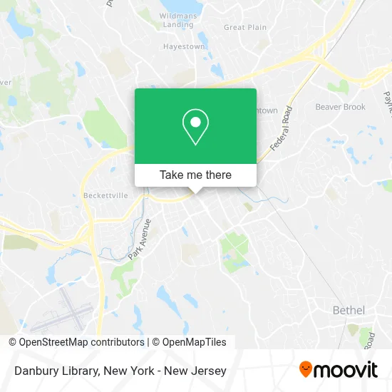 Danbury Library map