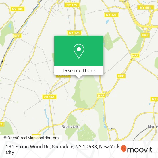 Mapa de 131 Saxon Wood Rd, Scarsdale, NY 10583