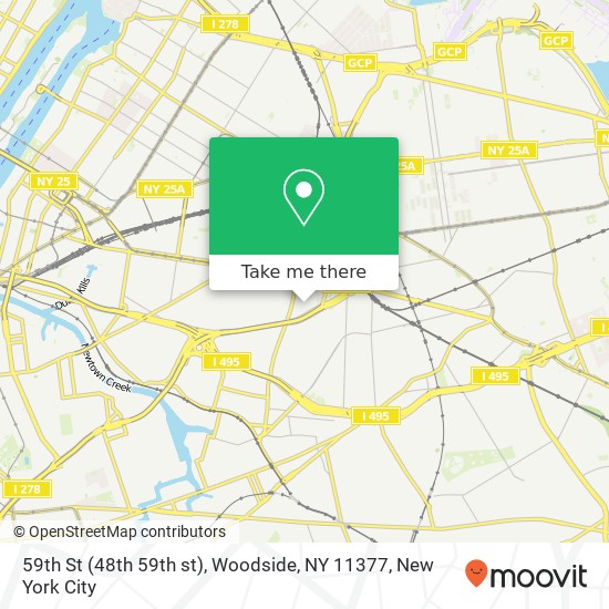 59th St (48th 59th st), Woodside, NY 11377 map