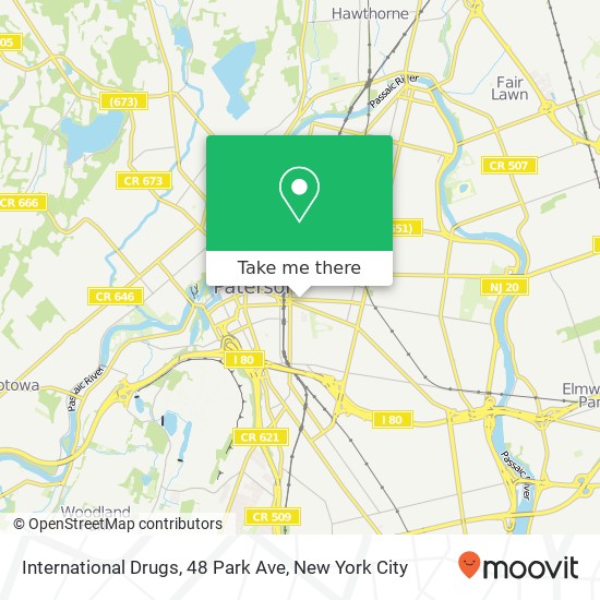 Mapa de International Drugs, 48 Park Ave