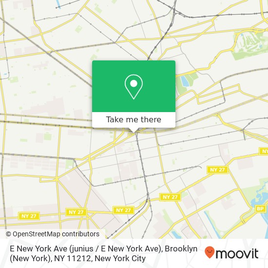 E New York Ave (junius / E New York Ave), Brooklyn (New York), NY 11212 map