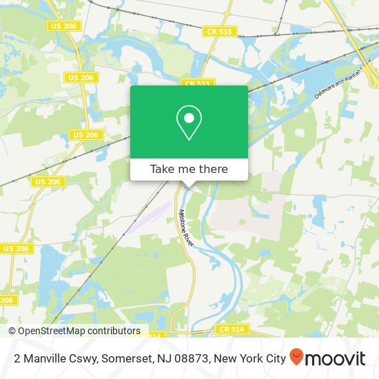 Mapa de 2 Manville Cswy, Somerset, NJ 08873