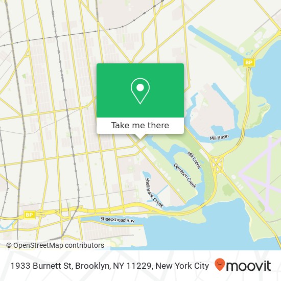 Mapa de 1933 Burnett St, Brooklyn, NY 11229