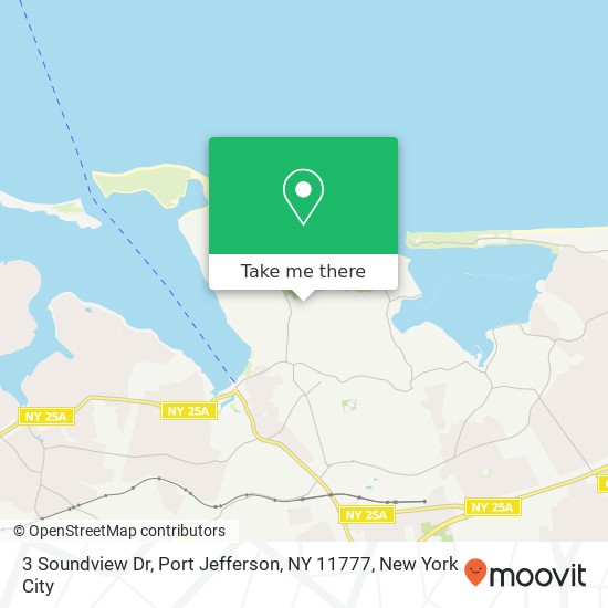 Mapa de 3 Soundview Dr, Port Jefferson, NY 11777