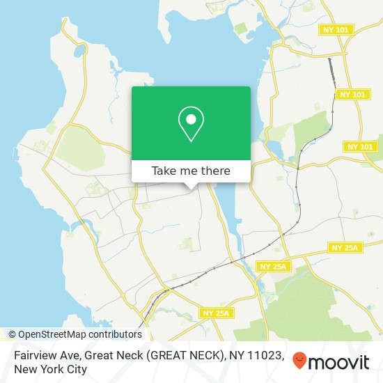 Mapa de Fairview Ave, Great Neck (GREAT NECK), NY 11023