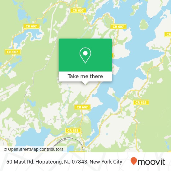 Mapa de 50 Mast Rd, Hopatcong, NJ 07843