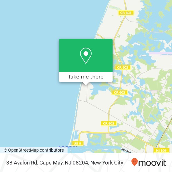 38 Avalon Rd, Cape May, NJ 08204 map