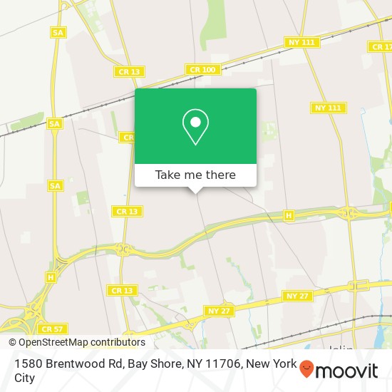 1580 Brentwood Rd, Bay Shore, NY 11706 map