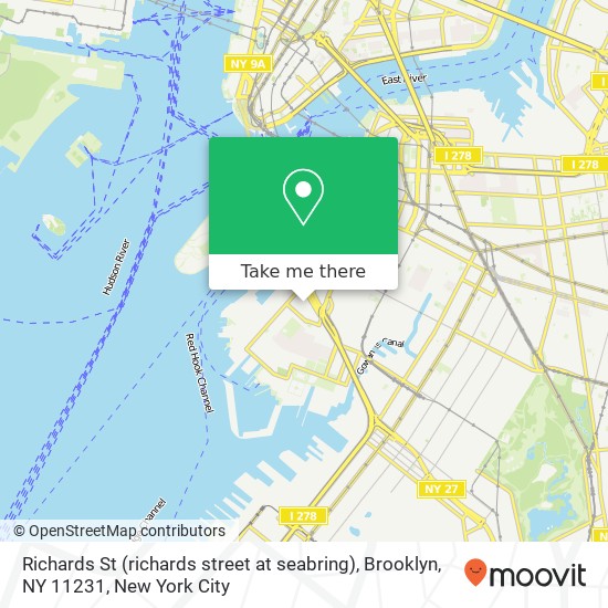 Richards St (richards street at seabring), Brooklyn, NY 11231 map