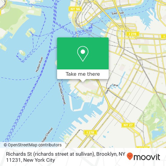 Richards St (richards street at sullivan), Brooklyn, NY 11231 map