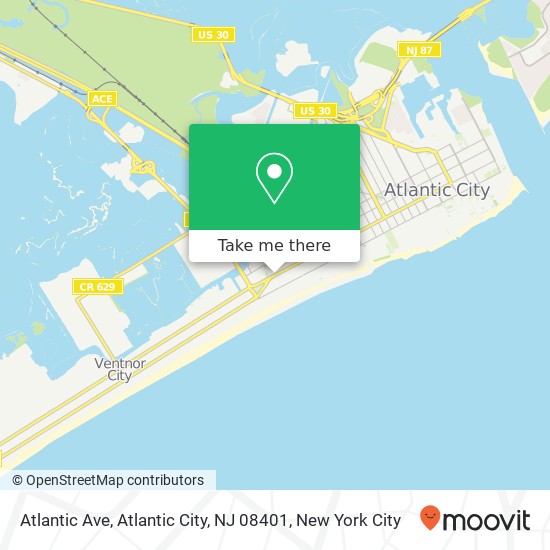 Atlantic Ave, Atlantic City, NJ 08401 map