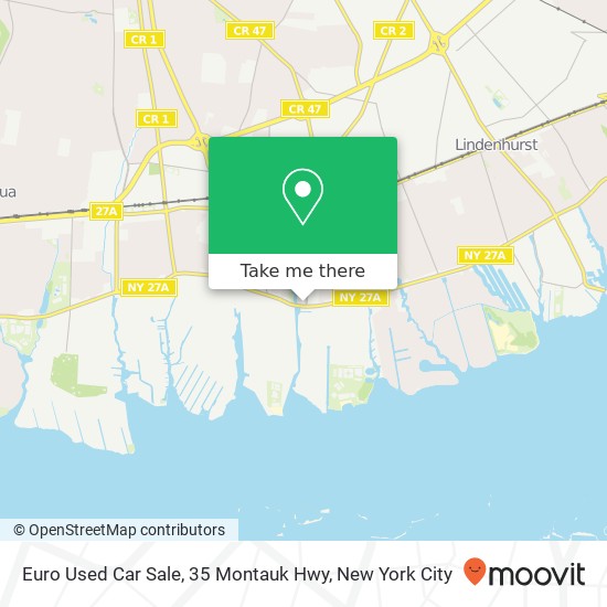 Euro Used Car Sale, 35 Montauk Hwy map