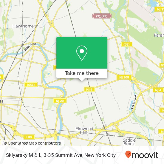 Sklyarsky M & L, 3-35 Summit Ave map