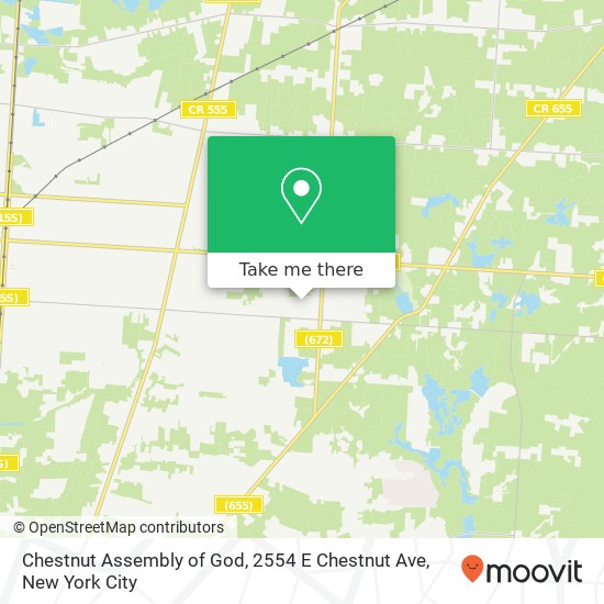 Mapa de Chestnut Assembly of God, 2554 E Chestnut Ave