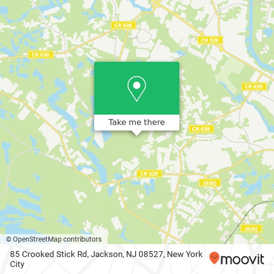 Mapa de 85 Crooked Stick Rd, Jackson, NJ 08527