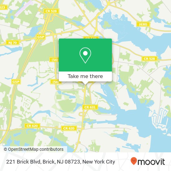 Mapa de 221 Brick Blvd, Brick, NJ 08723