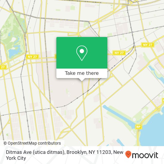 Ditmas Ave (utica ditmas), Brooklyn, NY 11203 map