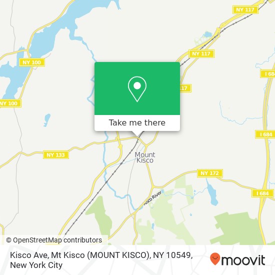 Mapa de Kisco Ave, Mt Kisco (MOUNT KISCO), NY 10549