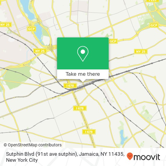 Mapa de Sutphin Blvd (91st ave sutphin), Jamaica, NY 11435